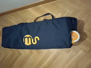 Cuna de viaje con estampado de vaca