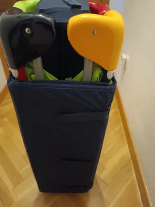 Cuna de viaje con estampado de vaca