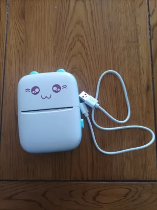 Mini impresora portátil con cara de gato