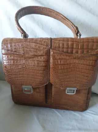 Bolso vintage piel cocodrilo