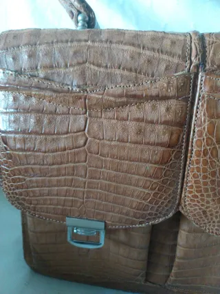 Bolso vintage piel cocodrilo