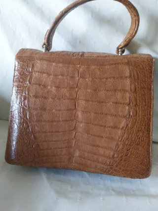 Bolso vintage piel cocodrilo