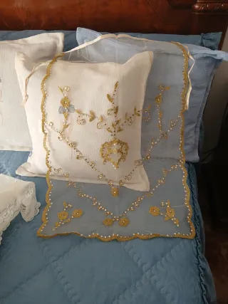 Traje de Fallera Beige y Rosa