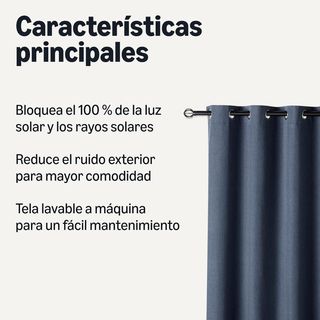 Tende oscuranti termiche azzurre con incisione 140x260cm