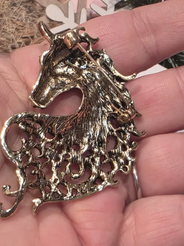 Broche Vintage Cavalo Multicolorido