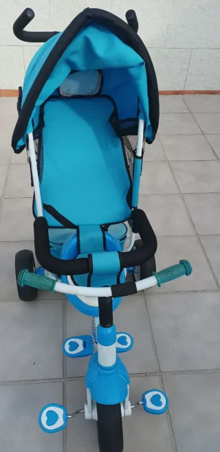 Triciclo infantil azul 3 en 1