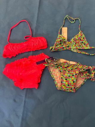 Bikini per bambina Zara e Calzedonia a stelle 3-4 anni