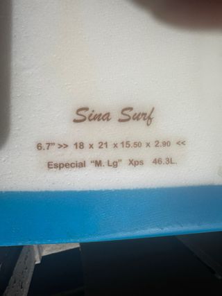 Tabla de surf 6'7 46L