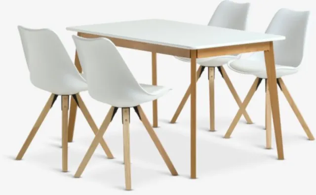 Conjunto de comedor – mesa + 4 sillas JYSK