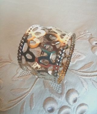 Set 6 Portatovaglioli Argentati Vintage