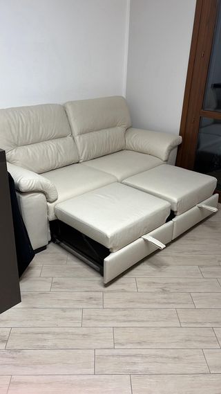 Divano 3 posti beige tessuto