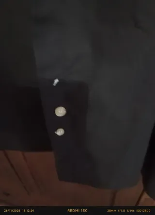 Camisa de vestir negra para caballero