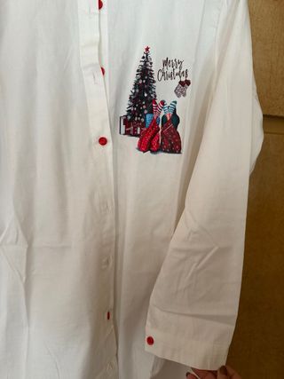 Camicia bianca lunga Natale