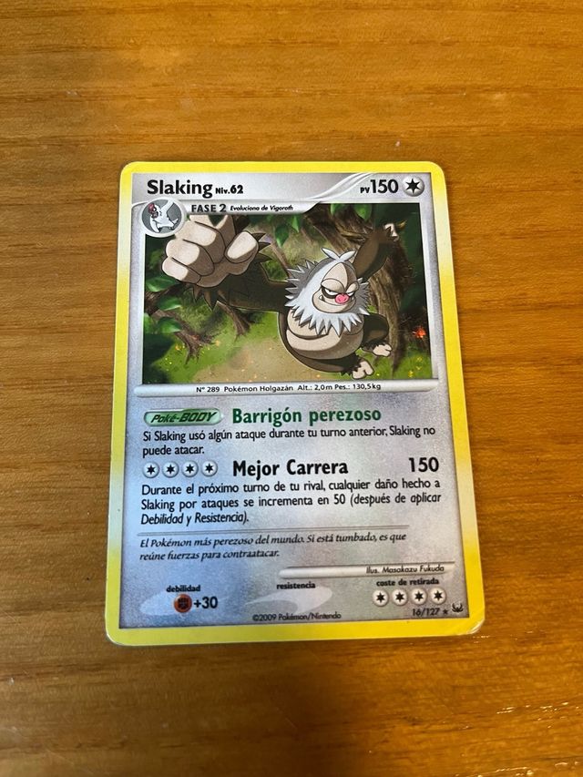 Slaking Holo 016 Pokémon Platino Español