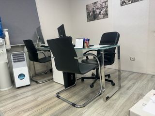 Mesa de oficina cristal y metal