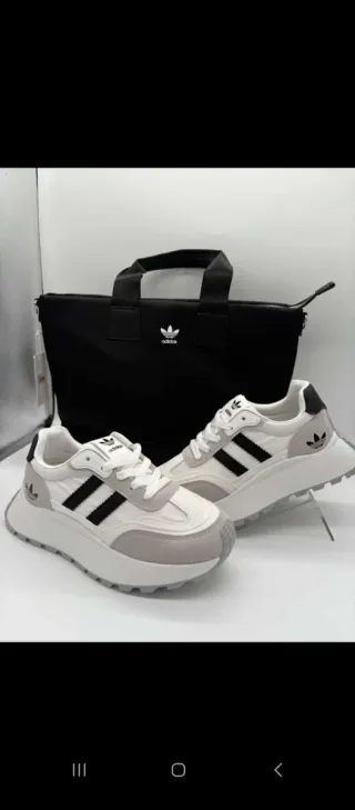 Adidas Zapatillas Blancas y Grises