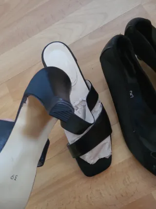 Zapatos de tacón negros talla 38 piel