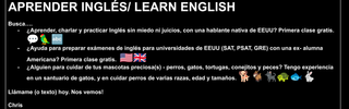Doy clases privadas de Inglés o cuido tus mascota