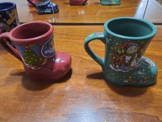 Set 4 Tazze Natalizie Ceramica Stivali