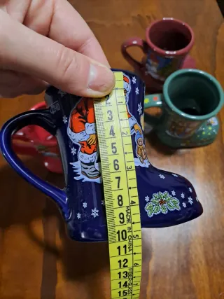 Set 4 Tazze Natalizie Ceramica Stivali