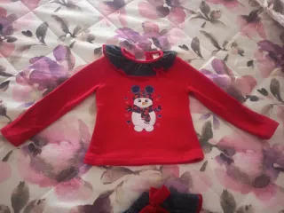 Conjunto Navidad Bebé Muñeco Nieve