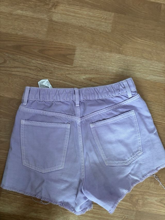 Shorts vaqueros Zara morados rotos