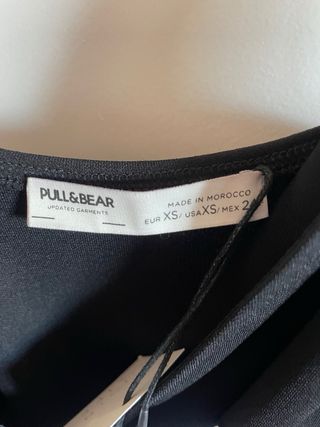 Vestido negro tirantes Pull&Bear Talla XS