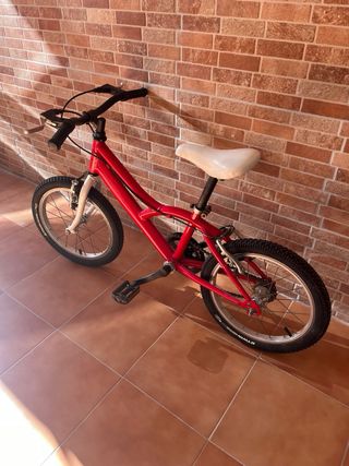 Bicicleta Infantil 16 Roja y blanca