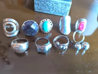 Lote Anillos Plata Ley