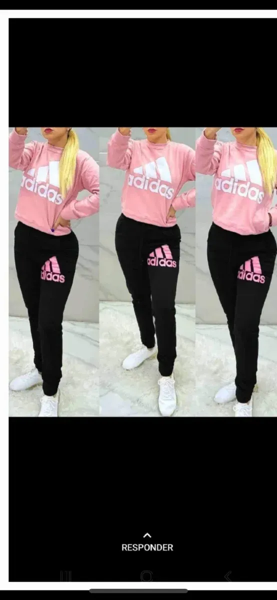 Chándal Adidas niña rosa y negro
