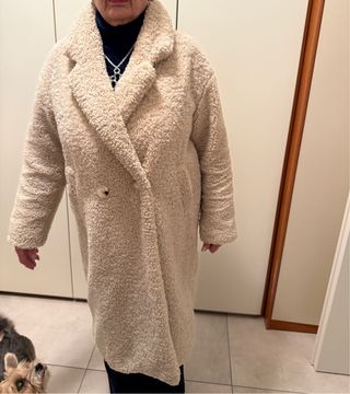 Pelliccia sintetica beige