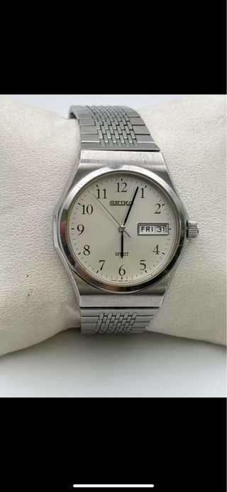 Reloj Seiko Spirit Vintage Plata y Blanco