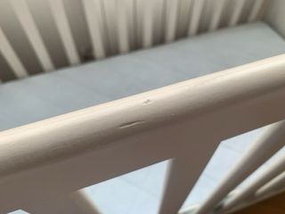 Cuna blanca con colchón