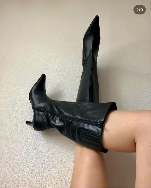 Botas Nuevas de Piel Negra - Diseño Estiloso y Tac