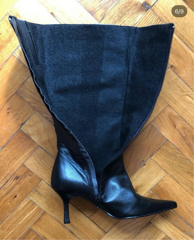 Botas Nuevas de Piel Negra - Diseño Estiloso y Tac