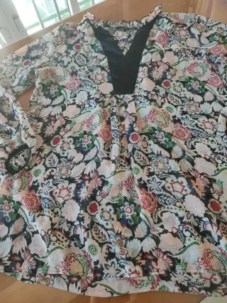 Blusa Zara Gasa Estampada