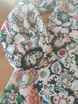 Blusa Zara Gasa Estampada