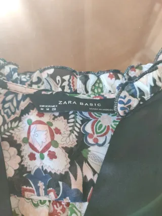 Blusa Zara Gasa Estampada