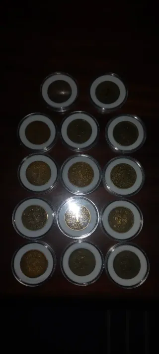 14 monedas de Pesetas de 1944 (Colección)