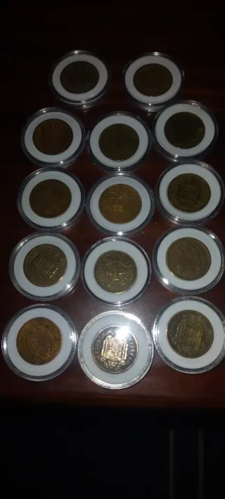 14 monedas de Pesetas de 1944 (Colección)