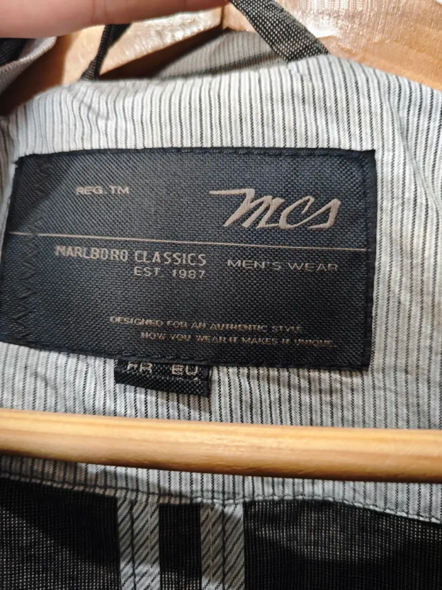 Chaqueta Marlboro Classics Hombre Gris Talla 54