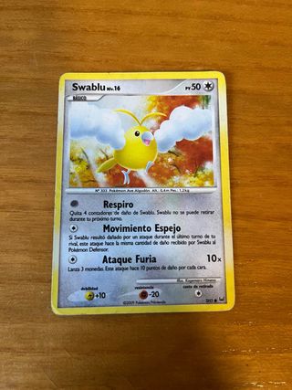 Swablu Holo SH5 Pokemon Platino Español