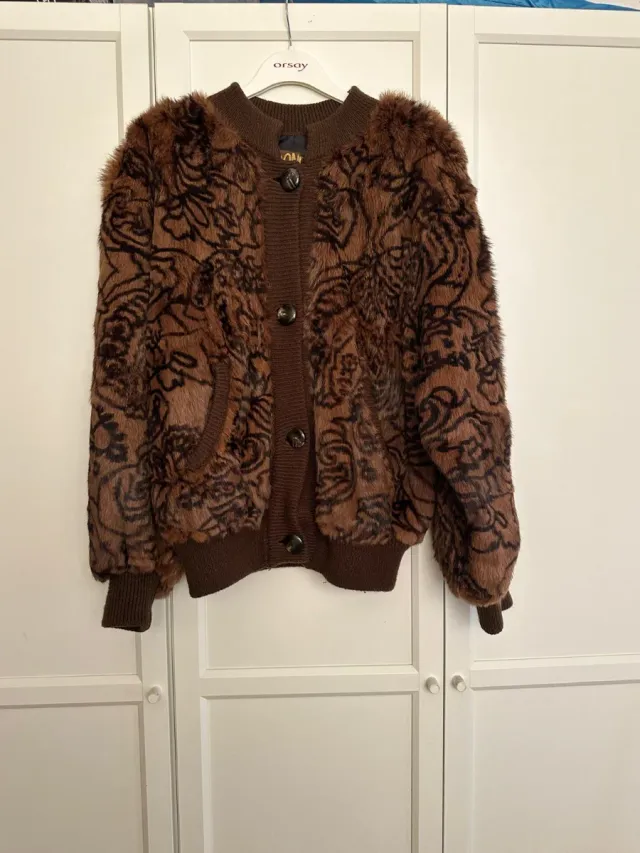 Chaqueta bomber vintage piel conejo