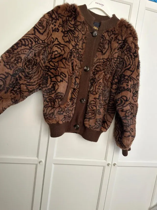 Chaqueta bomber vintage piel conejo