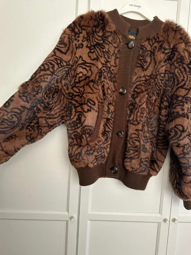 Chaqueta bomber vintage piel conejo