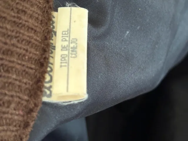 Chaqueta bomber vintage piel conejo