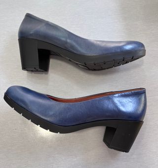 Zapatos de piel Morxiva azul talla 40