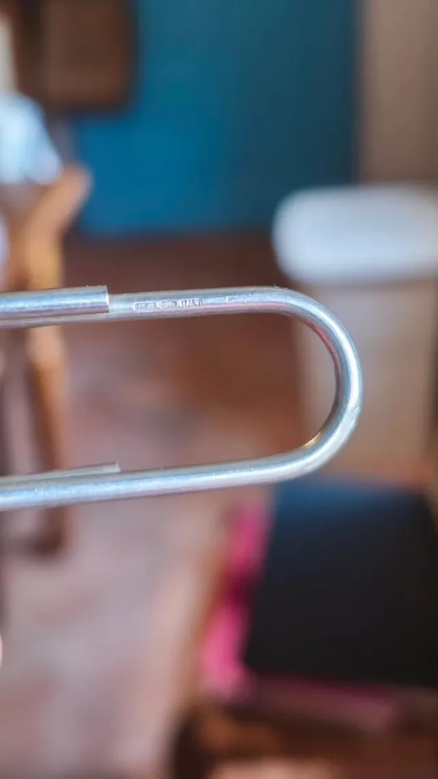 Fermasoldi con ancora in argento