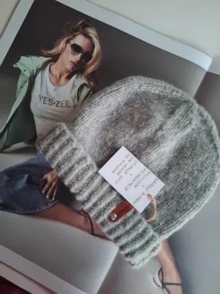 Berretto Misto Cashmere fatto a mano grigio