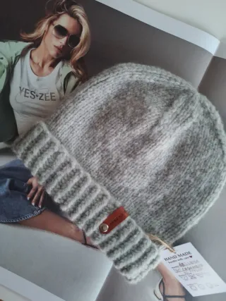 Berretto Misto Cashmere fatto a mano grigio